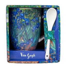 TAZA CON CUCHARA EN CAJA IRIS VAN GOGH INDIVIDUAL