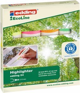 MARCADORES FLUORESCENTE EDDING ECOLINE 24 ESTUCHE