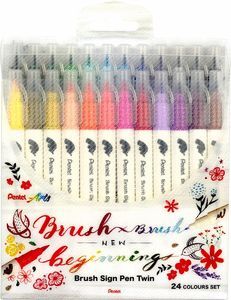 ROTULADOR BRUSH SIGN PEN TWIN SESW30C 24 COLORES S