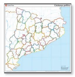 mapa politico de cataluña mudo Mapa Catalunya Política   Mudo   Color | Librería Online TROA 