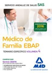 MÉDICO DE FAMILIA EBAP DEL SERVICIO ANDALUZ DE SALUD. TEMARIO ESPECÍFICO VOL 3