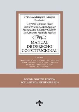 MANUAL DE DERECHO CONSTITUCIONAL. VOL. I